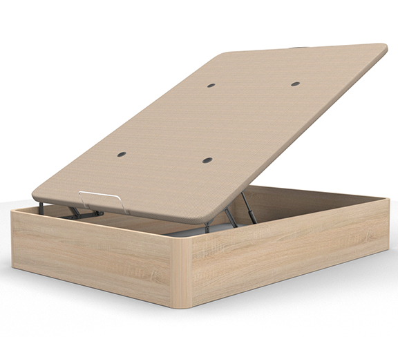 Canapé abatible de color roble abierto